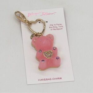 Betsey Johnson • NWT • Viral Gummy Bear Bag Charm / Keychain • Pink